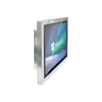15" IP69K waterproof stainless steel 316L yoke mount pcap touch panel PC industrial AIO