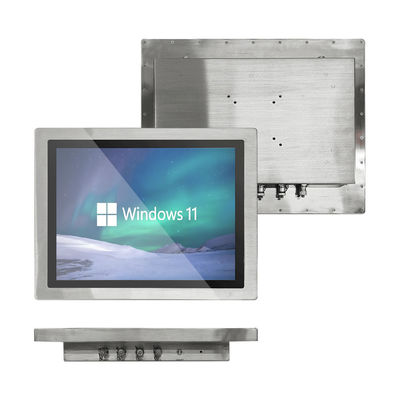 15" IP69K waterproof stainless steel 316L yoke mount pcap touch panel PC industrial AIO