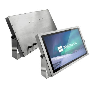 15" IP69K waterproof stainless steel 316L yoke mount pcap touch panel PC industrial AIO